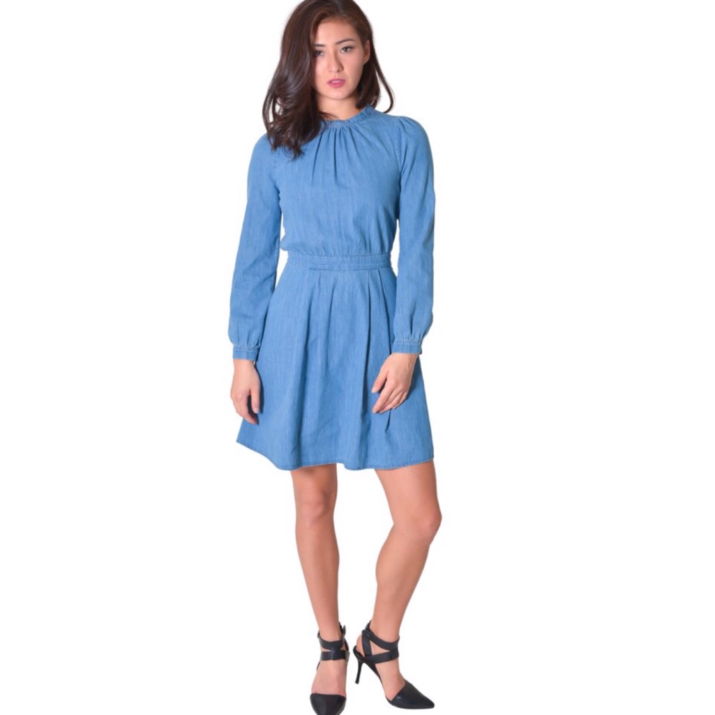 And Other Stories Long Sleeve Chambray Dress
